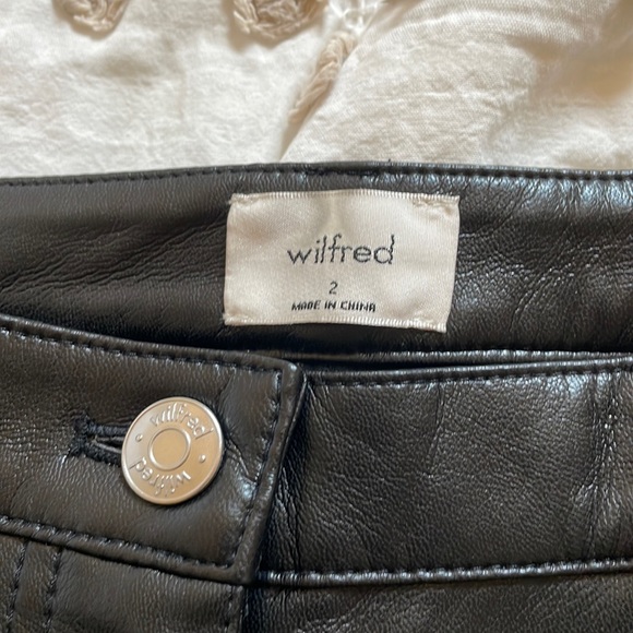 Aritzia Melina Black Vegan Leather Pants size 2 - Picture 6 of 7